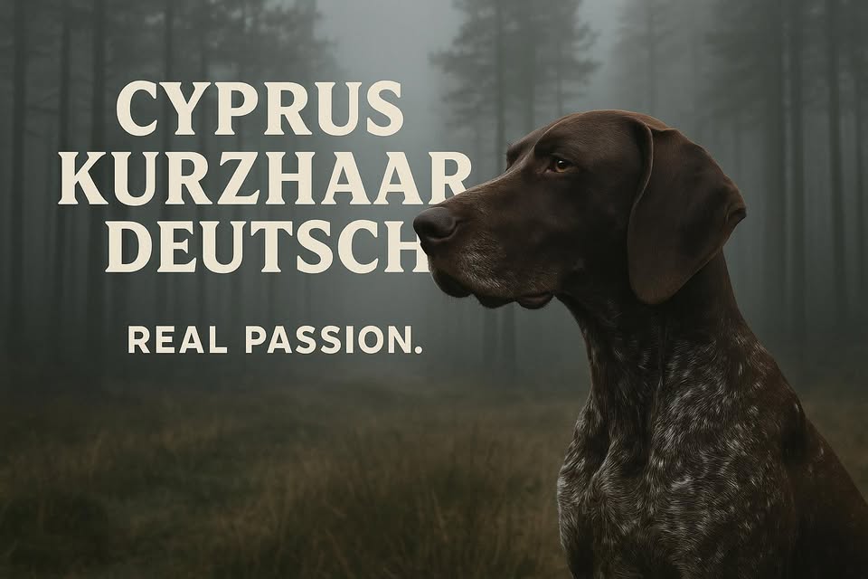 Orman fonunda Kurzhaar ve Cyprus Kurzhaar Deutsch marka görseli